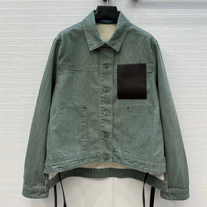 Loewe 25 Jacket Dusky Green Denim