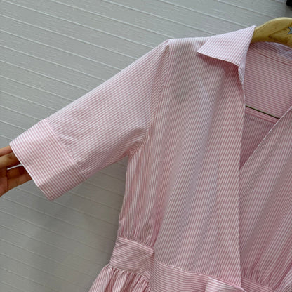 Dior 2026 Maxi Dress Pink Cotton 401921