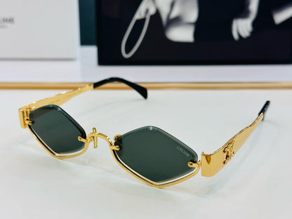 TRIOMPHE SEMI-RIMLESS SUNGLASS CL42117U IN METAL OCTAGON LENSES