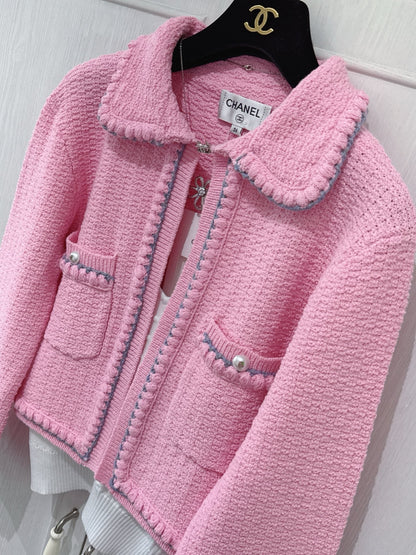 CC 25 Pink Cardigan Jacket  Cotton Silk 226820