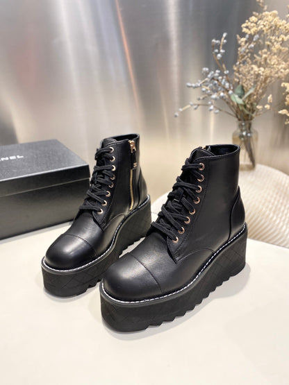 CC Ankle Boots 100m Black Lambskin