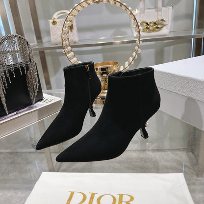 CD Tribales Heeled Ankle Boot 65mm In Black Suede 996430