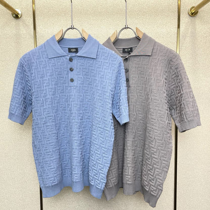 Fendi 2026 Men's Short-Sleeve Shirt Cotton Knitted 824341