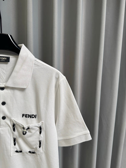 Fendi 2026 Men's Short-Sleeve Polo Shirt Cotton 830414