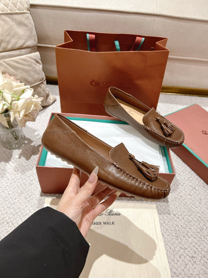 LP Dot sole walk mocassinown Chocolate Leather 215007