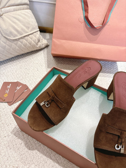 LP 25 Summer Charm Sandal 55 Dark Brown Suede