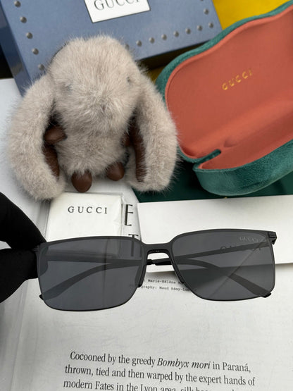 RECTANGULAR FRAME SUNGLASSES G01810 IN METAL
