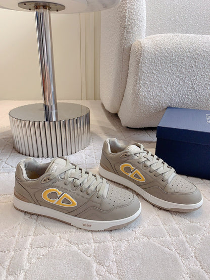 CD AND STONE ISLAND B57 Low-Top Sneaker â€“ Limited And Numbered Edition Brown Gray Mix Orange Calfskin