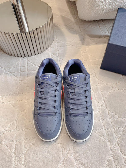 CD AND STONE ISLAND B57 Low-Top Sneaker â€“ Limited And Numbered Edition Blue Mix Red Calfskin