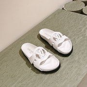 lv sandal isola flat mule white calfskin