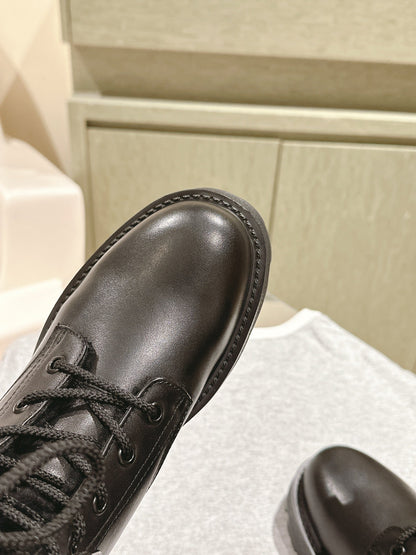 CD Ankle Boots In Black Calfskin With Wool Fleece Lining 995819