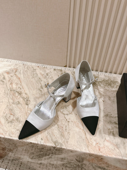 CC 25 Mary Jane Heels Silk and Sheepskin 267845