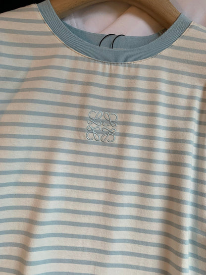 Loewe Short Sleeved T-shirt White mix Blue Cotton