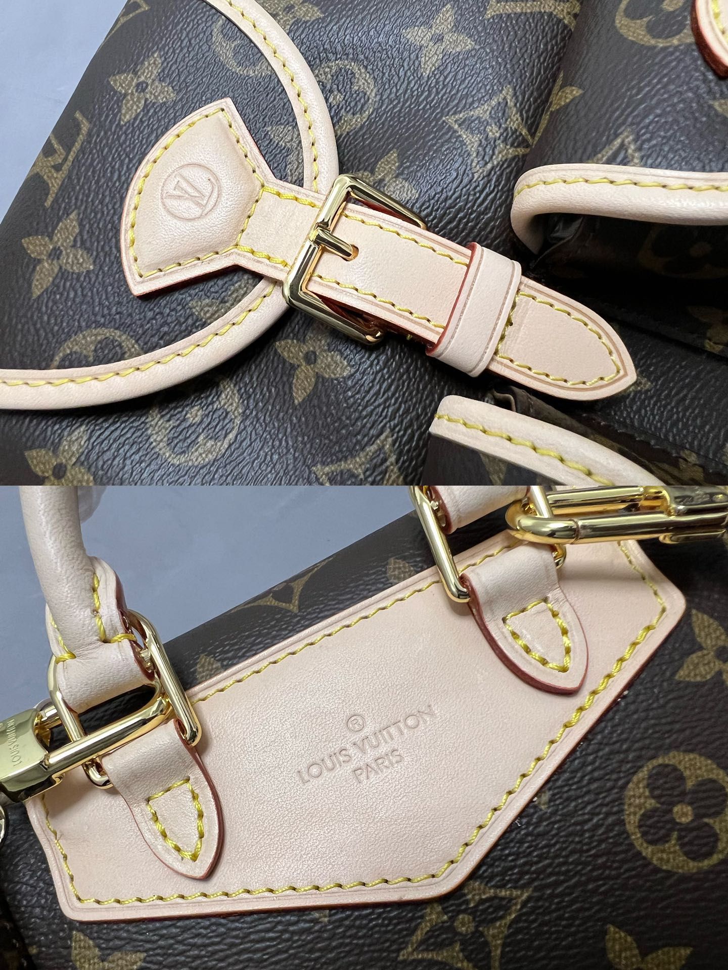 excursion 21 monogram canvas beige calfskin