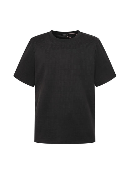 Fendi 2026 Men's Short-Sleeve T-Shirt Jacquard Cotton Wool 830111