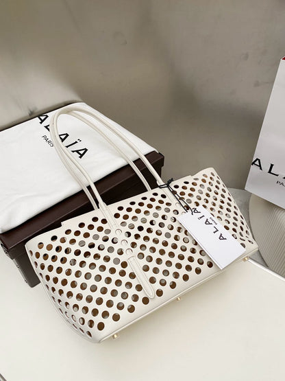 Alaia NEO MINA 32 BAG WHITE CALFSKIN 243008