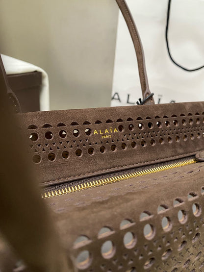 Alaia NEO MINA 32 BAG DARK BROWN CALFSKIN 243009