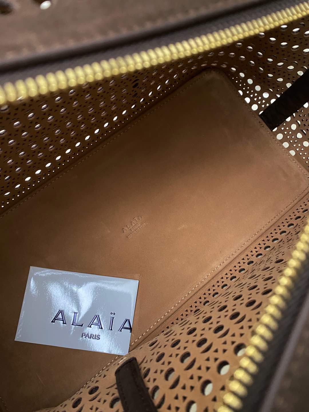 Alaia NEO MINA 32 BAG DARK BROWN CALFSKIN 243009