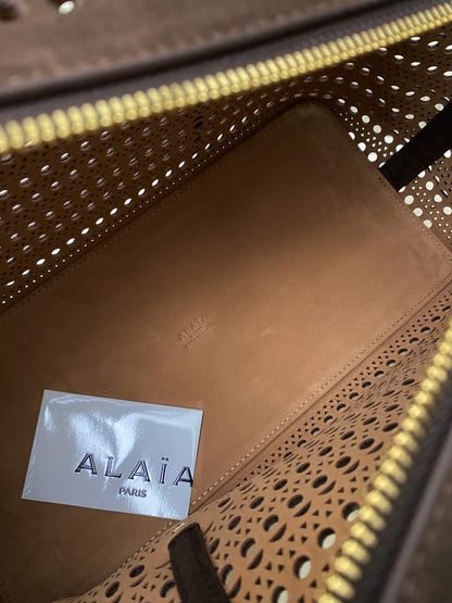 Alaia NEO MINA 32 BAG DARK BROWN CALFSKIN 243009