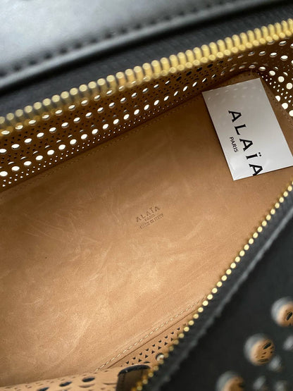 Alaia NEO MINA 32 BAG BLACK CALFSKIN 243010