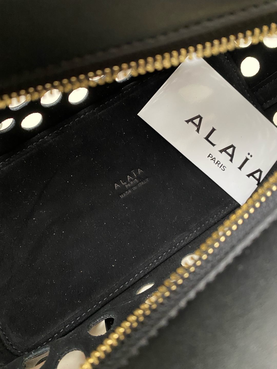 Alaia NEO MINA 20 BAG BLACK CALFSKIN 243014
