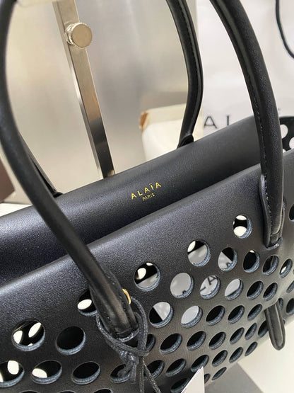 Alaia NEO MINA 20 BAG BLACK CALFSKIN 243014
