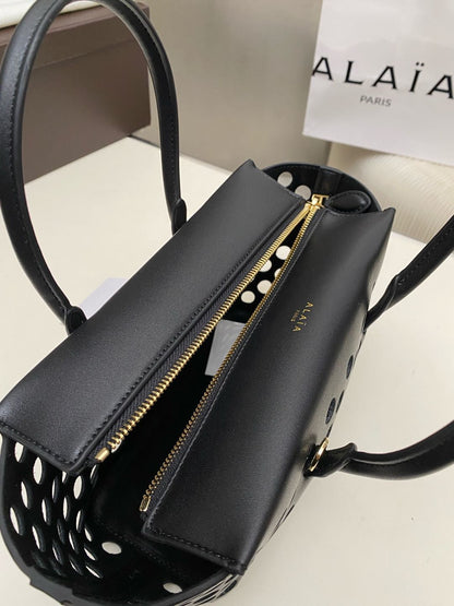 Alaia NEO MINA 20 BAG BLACK CALFSKIN 243014