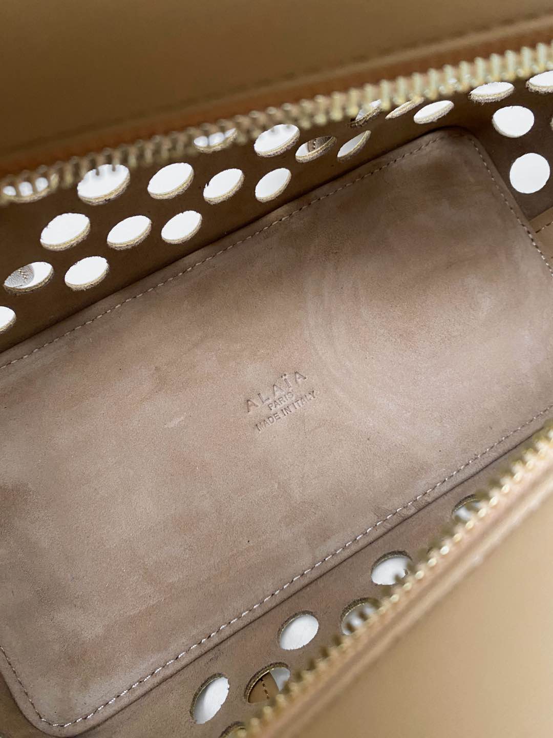 Alaia NEO MINA 20 BAG BROWN CALFSKIN 243015