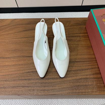 LP Rebecca Slingbacks 50mm In White Cowhide 984364
