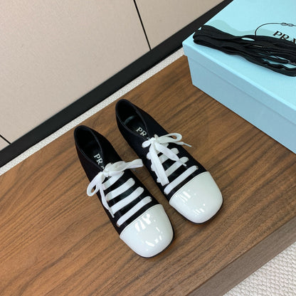 PRA 26S Chunky Heeled 40 Black White Sheepskin 606374