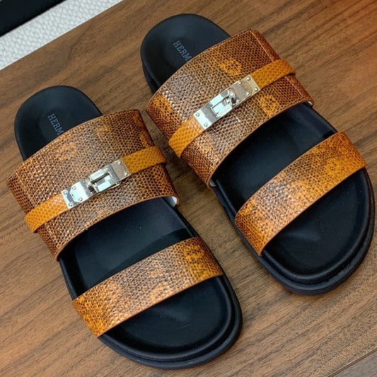 HM Jackson Sandal Brown  Cowhide 294065