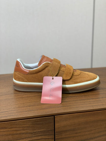 LP 26SS Velcro-strap Sneaker Camel Suede Leather 606507