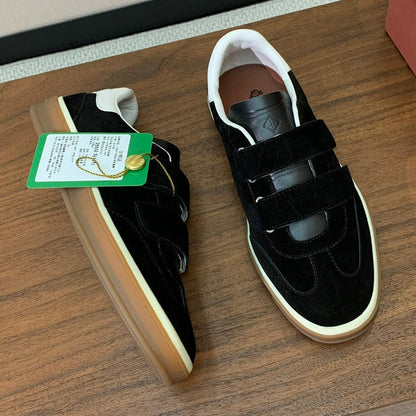 LP 26SS Velcro-strap Sneaker Black Suede Leather 585748