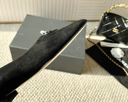 CC Ballet In Blak Suede 151521