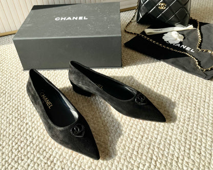 CC Ballet In Blak Suede 151521