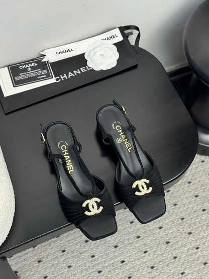 CC 25 Marry Jane Sandals Black Suede 329775