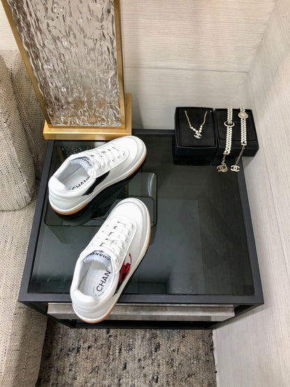 CC Sneaker Black Mix Red White Cowhide