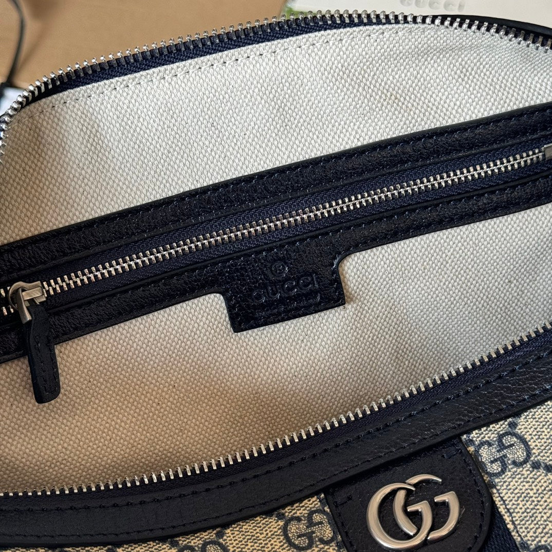 Gucci Ophidia Bag Beige mix Blue Canvas 240088