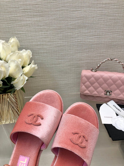 CC 25C Mid Heel Mule Pink Velvet Substance 212953