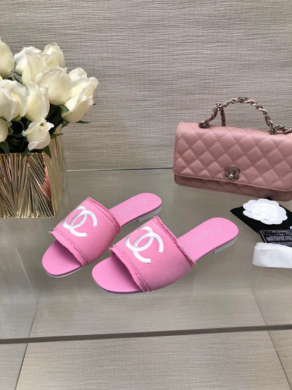 CC 25C Slippers Pink Fabric Material 212967