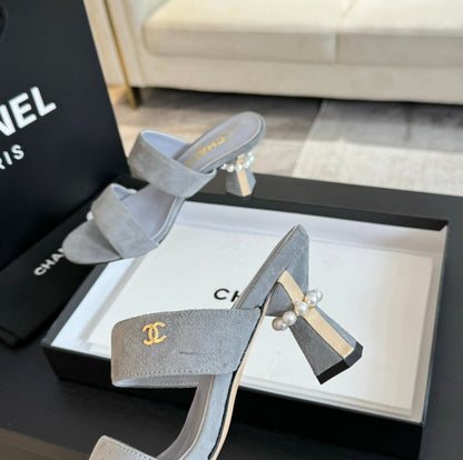 High Heels Lambskin Gray