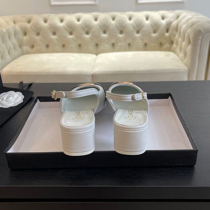 cc slingback 50 white black calfskin