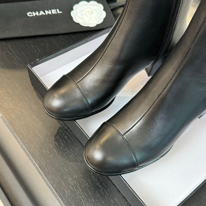 CC Ankle Boots 50mm Black Lambskin