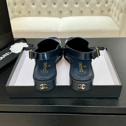 CC 25C Slingback Loafer Dark Blue Patent Leather