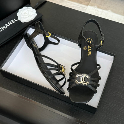 CC 15mm Sandal Black Sheepskin 212924