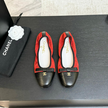 CC Ballet Flats Red Cowhide 313471
