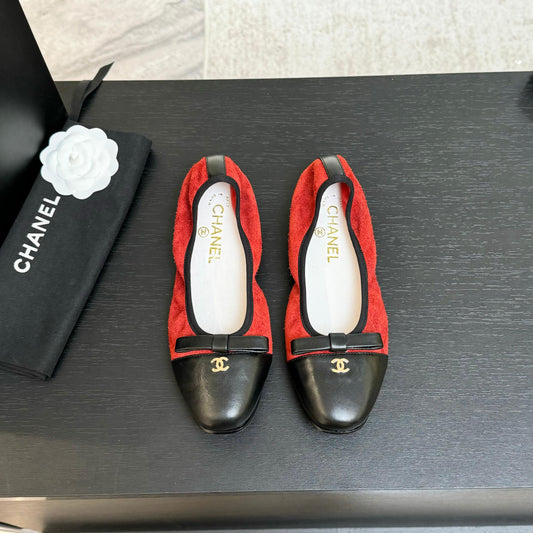 CC Ballet Flats Red Cowhide 313471