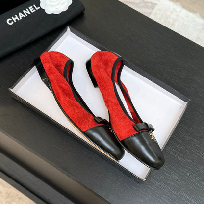 CC Ballet Flats Red Cowhide 313471
