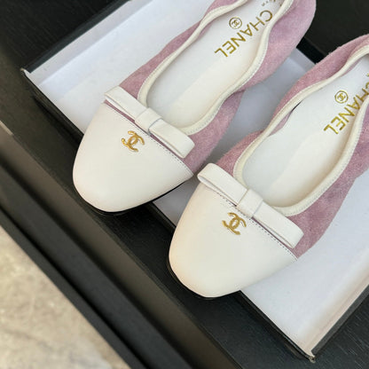 CC Ballet Flats Pink Cowhide 313473