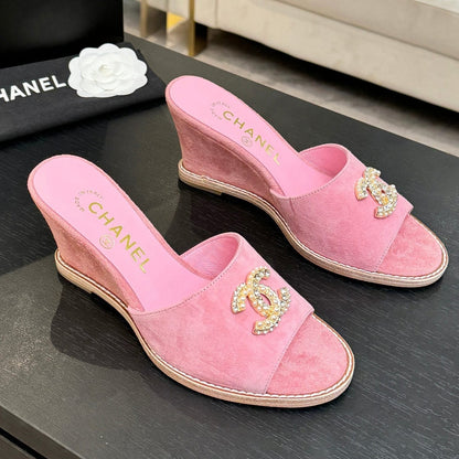 CC 2026 Wedge Sandals 65 Suede